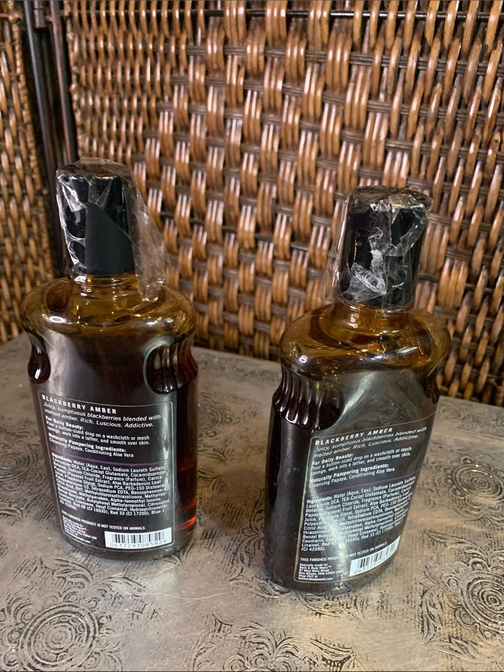 Vintage Bath & Body Works Blackberry Amber Shower Gels Set of 2